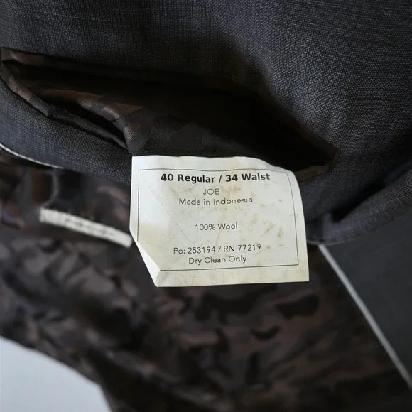 Joseph Abboud 40R‎ Brown Super 120s Wool Mens Blazer Suit Jacket Sport Coat